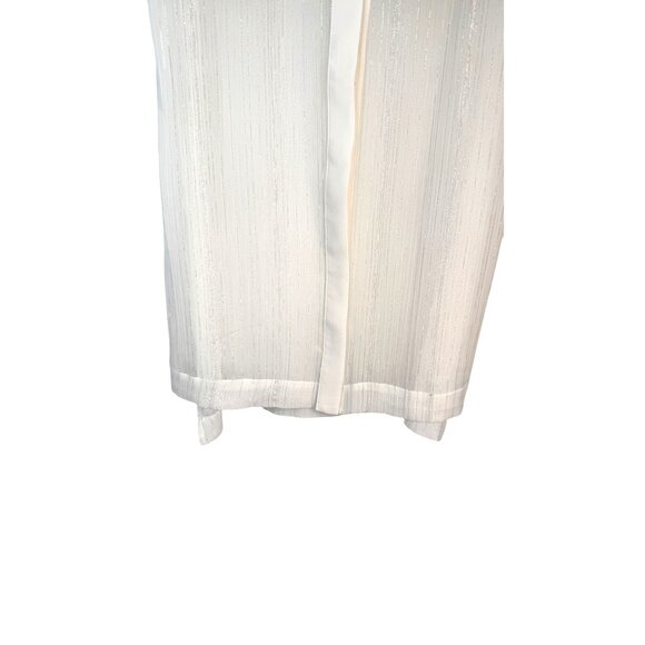 2/$30 Candies M White Sleeveless Button-Up Blouse With Sheer Detail - Picture 12 of 16